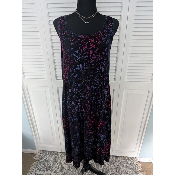 Greater Good Sundress Womens S/M Free Size Purple Pink Tie Dye Beads Boho Hippie - Picture 1 of 14